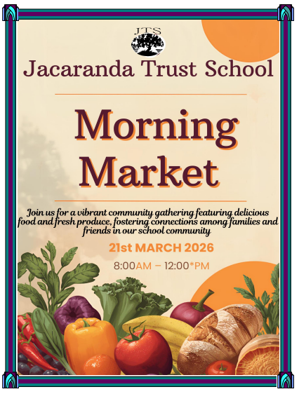 Morning market at jacaranda Trust school